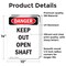 Signmission Keep Out Open Shaft Danger Sign, Vinyl Decal, 10in W x 14in L, 2PK OS-2PACK-DS-D-1014-V-2481 - alternate 2